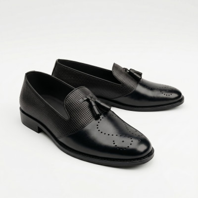 TASSEL LOAFERS (WOVEN BLACk)
