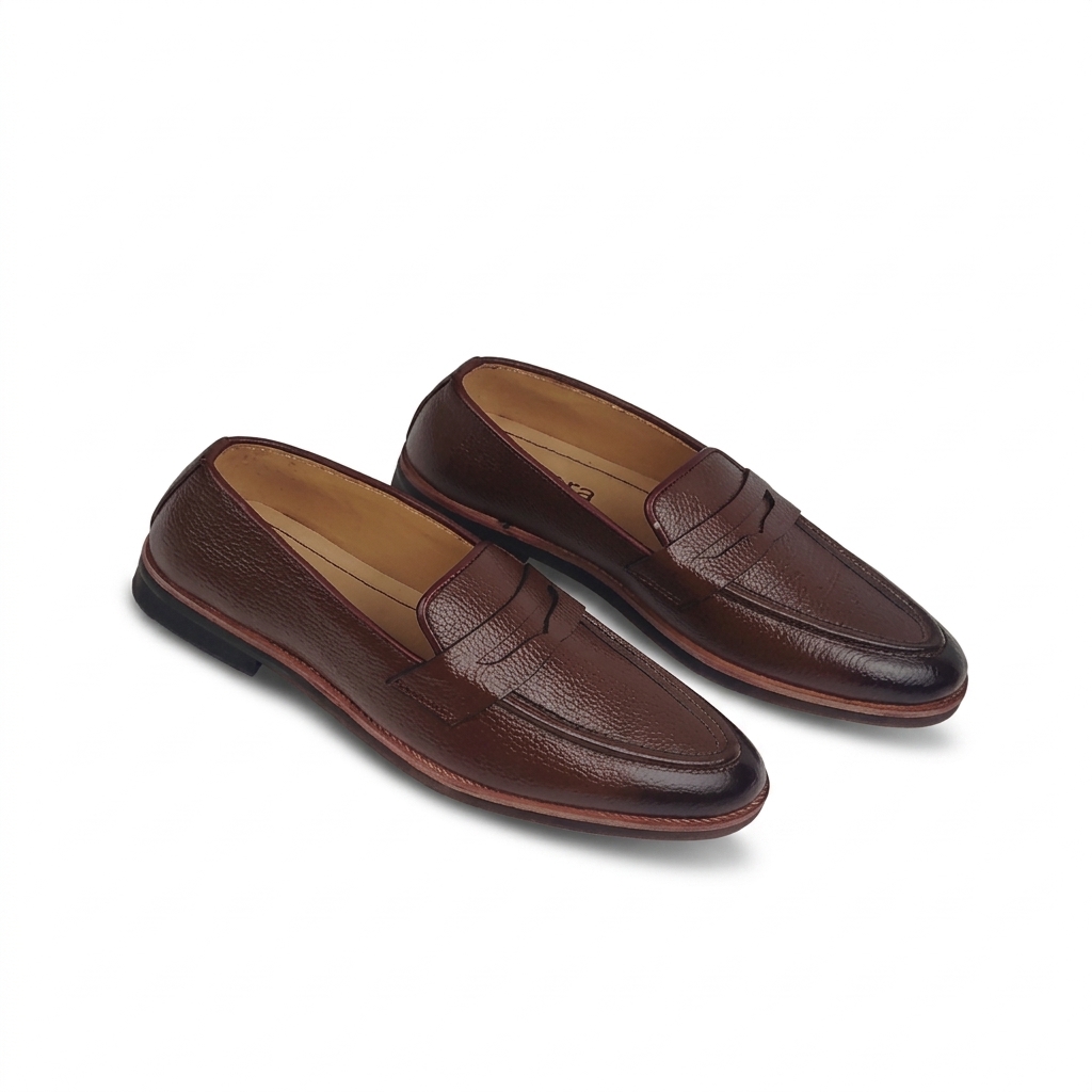 Aurora Men’s Tan Leather Tassel Loafers – Italian Design Formal Slip-On Shoes