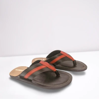 Black & Red Leather Sandal