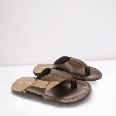 Chocolate & Ash Leather Sandal