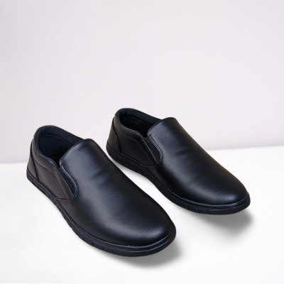 Comfortable Black Microfiber Loafers for Men