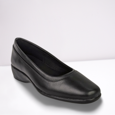 Slip-On Black Wedge Loafers for Women