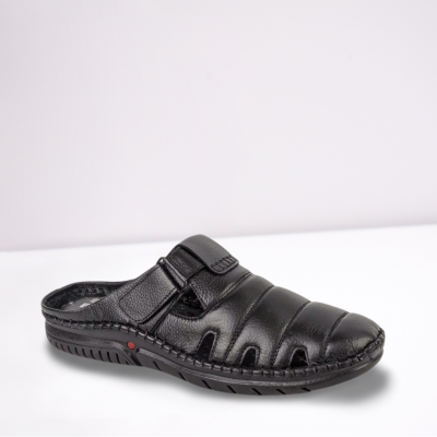Men’s  Leather Black Half Loafers