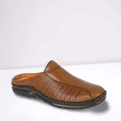 Men’s Brown Half Loafer in Genuine Leather