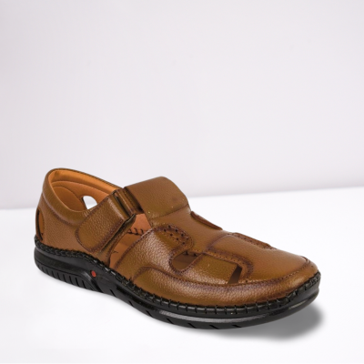 Brown Leather Sacchi Shoes For Men