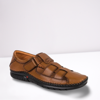 Brown Leather Sacchi Shoes For Men