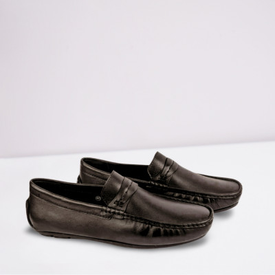 Black Premium Leather Loafer