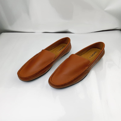 Aurora Men's Genuine Leather Driving Moccasin – Tan Slip-On Casual Loafer